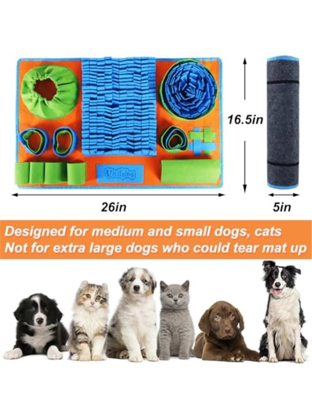 New Snuffle Mat for Dogs, Interactive Dog Puzzle Toy for Boredom - Picture 2 of 6
